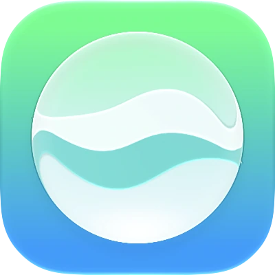 Wave-in-glass app-icon exploration 172