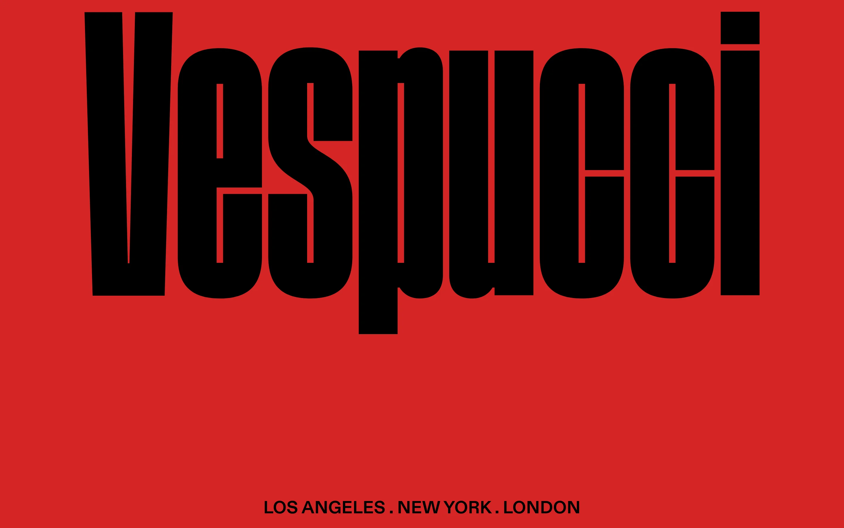 The Vespucci website homepage